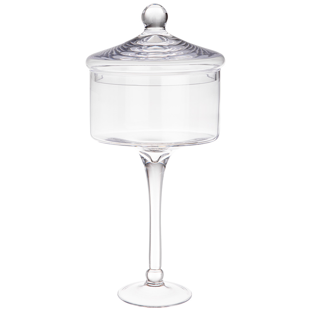 026280 Ваза с крышкой Alegre Glass 37 см
