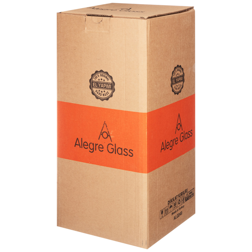 026280 Ваза с крышкой Alegre Glass 37 см