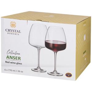 026493 Набор бокалов для вина CRYSTAL BOHEMIA 6 шт