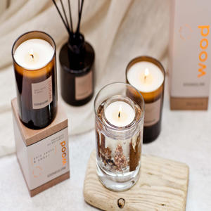 028041 Свеча в стакане Elements Пало санто и амбра Stoneglow