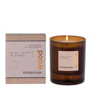 028041 Свеча в стакане пало санто и амбра Stoneglow